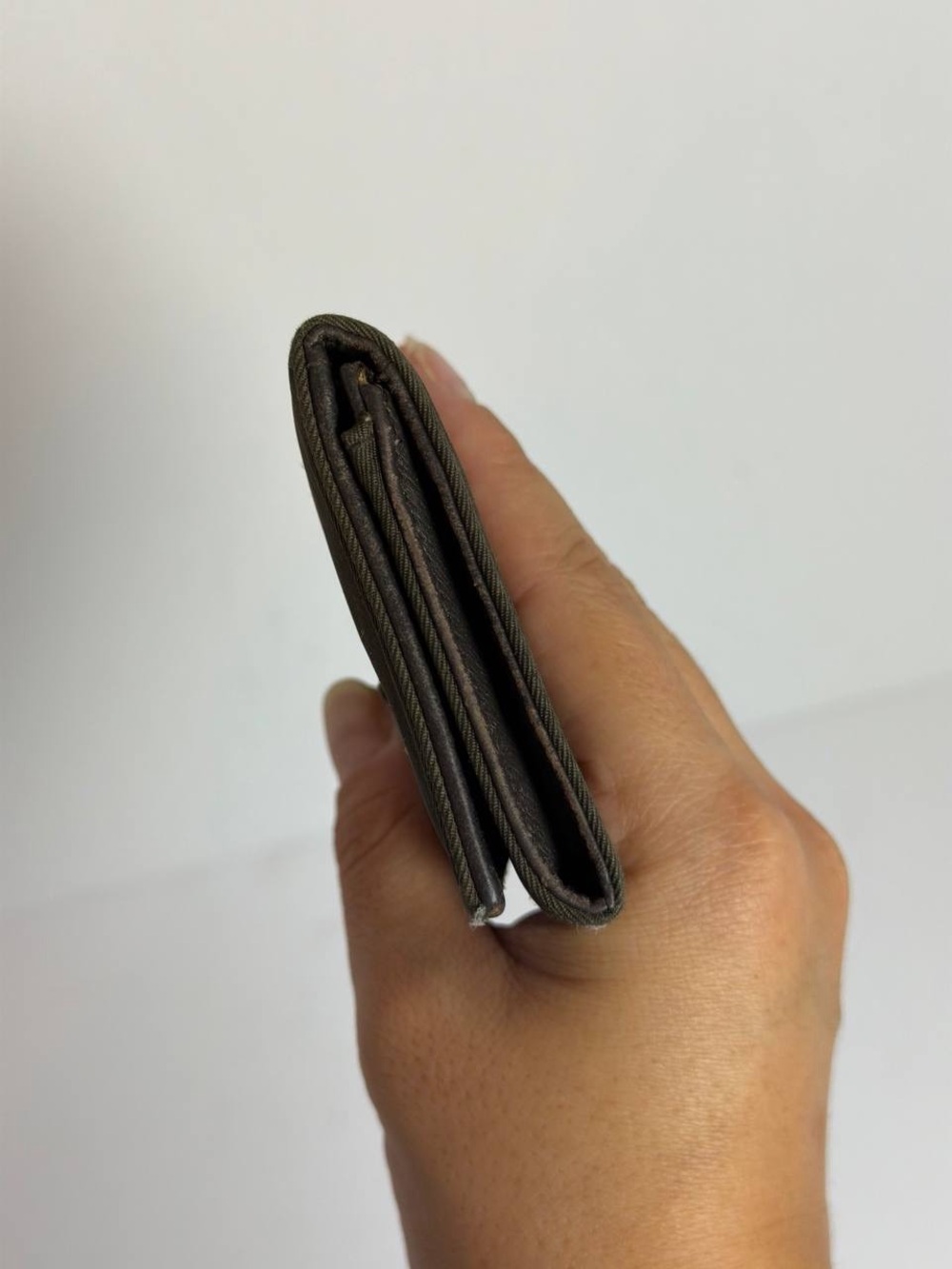 Prada Dark Green Nylon Flap Cardholder - Picture 5 of 15